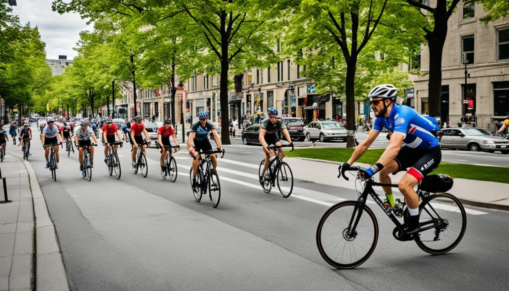 Urban cycling routes in Montreal Urban cycling routes in Montreal