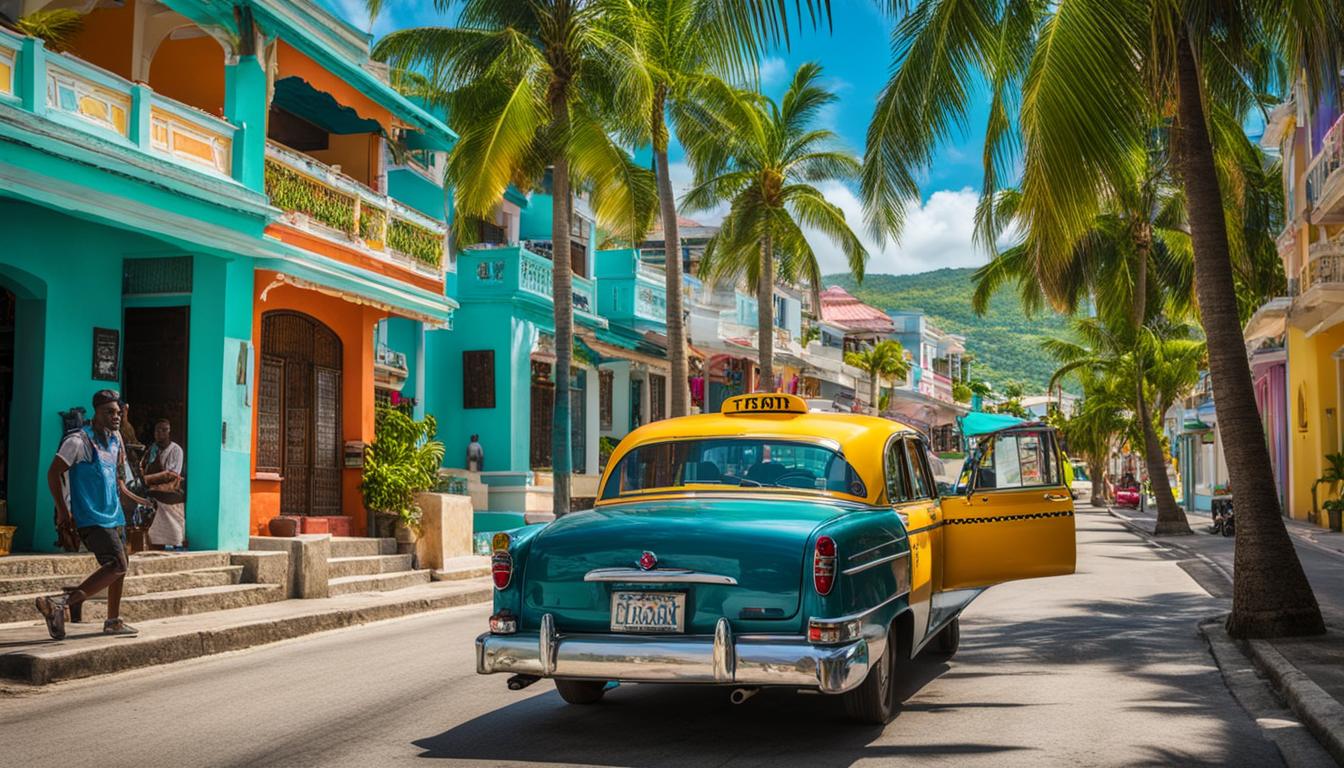 What are the costs and considerations for using taxis in Montego Bay?