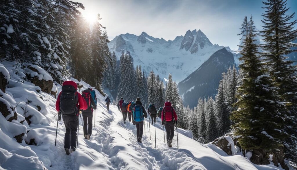 Winter hiking in Switzerland Winter hiking in Switzerland