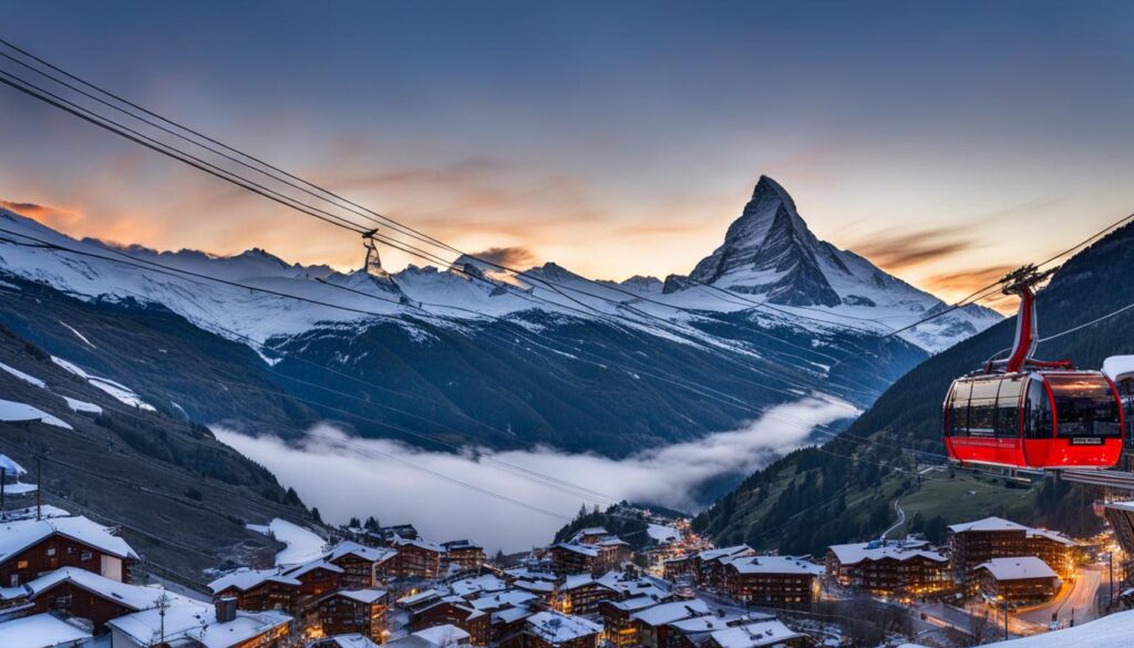 Zermatt cable car network Zermatt cable car network