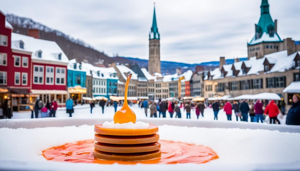must-try maple taffy in Petit Champlain must-try maple taffy in Petit Champlain