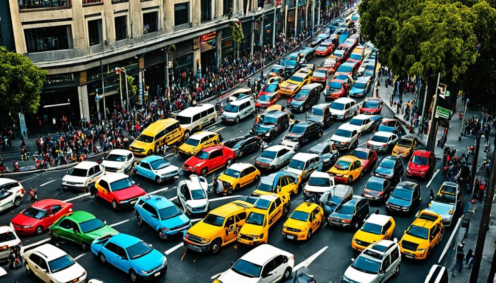 navigating Mexico City's traffic navigating Mexico City's traffic