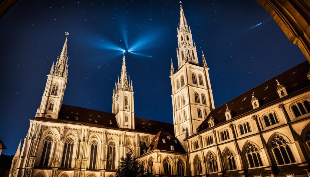 nighttime views of Bern Minster nighttime views of Bern Minster