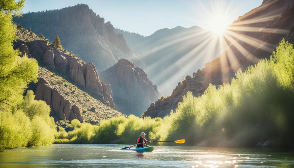 paddleboarding on Carson River paddleboarding on Carson River