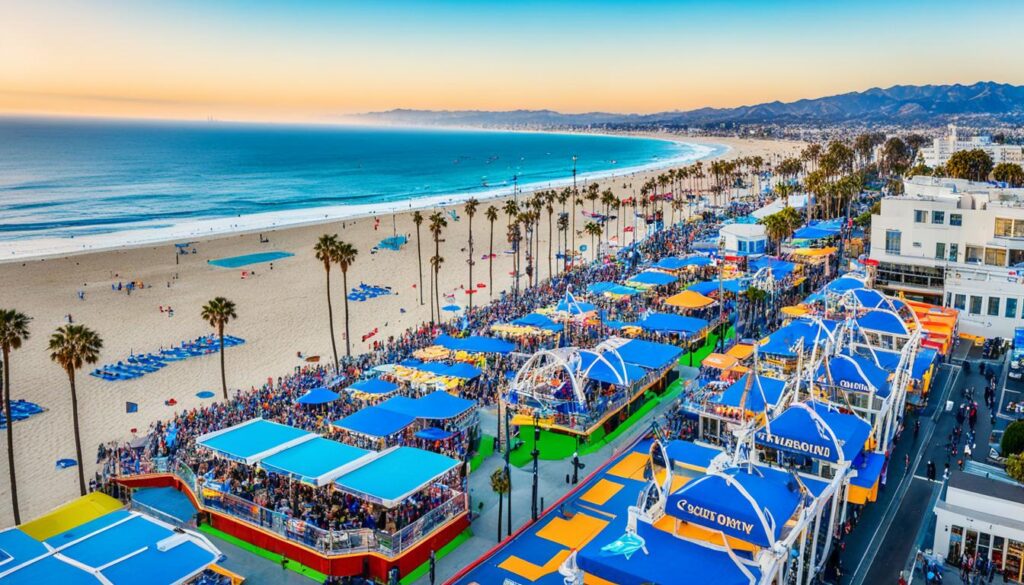 panoramic views from Santa Monica Pier Ferris wheel panoramic views from Santa Monica Pier Ferris wheel