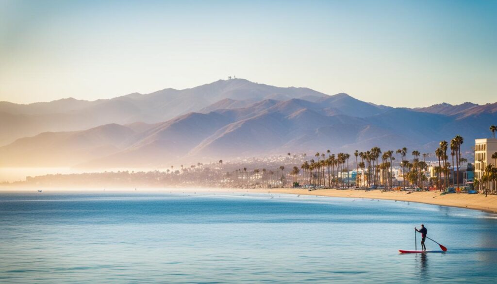 stand up paddleboarding Santa Monica Beach stand up paddleboarding Santa Monica Beach
