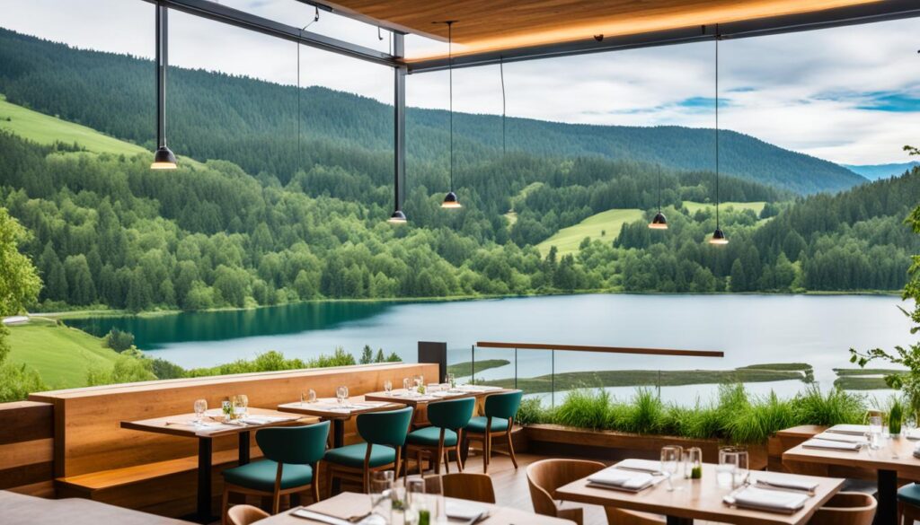 vegan and vegetarian restaurant with panoramic view vegan and vegetarian restaurant with panoramic view