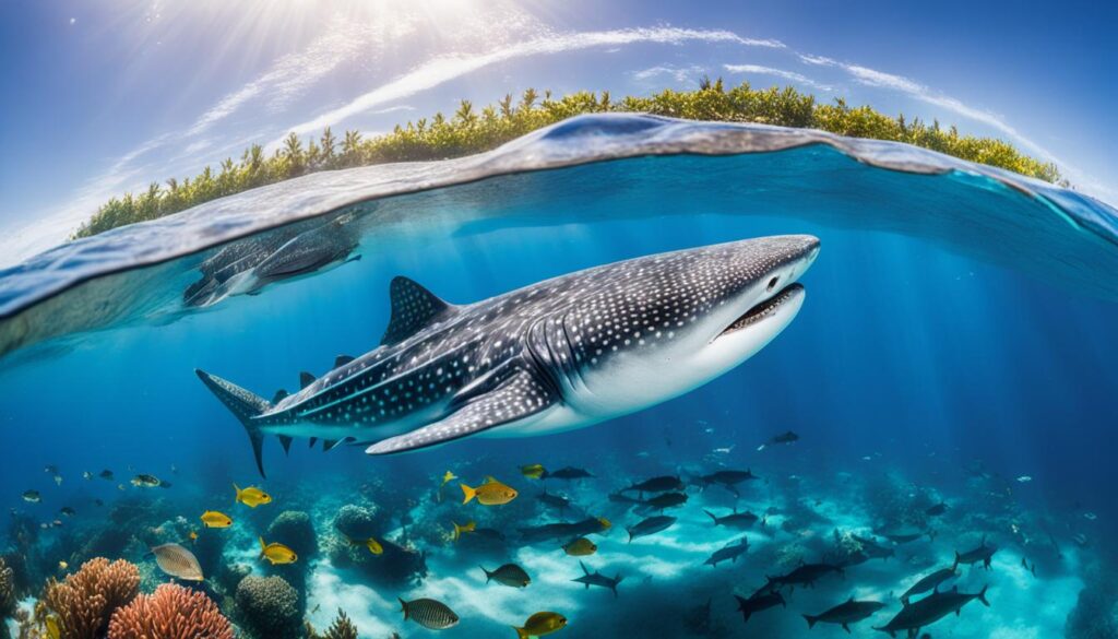 whale shark swimming Cancun whale shark swimming Cancun