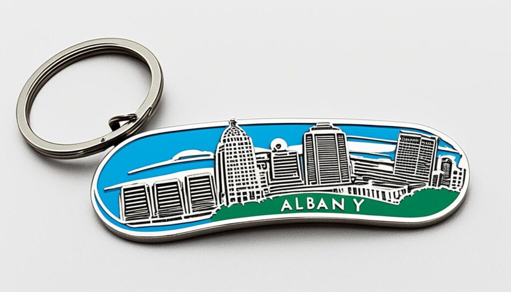 Albany themed keychain Albany themed keychain