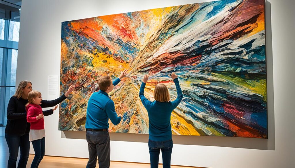 Family exploring art at Krannert Art Museum Family exploring art at Krannert Art Museum