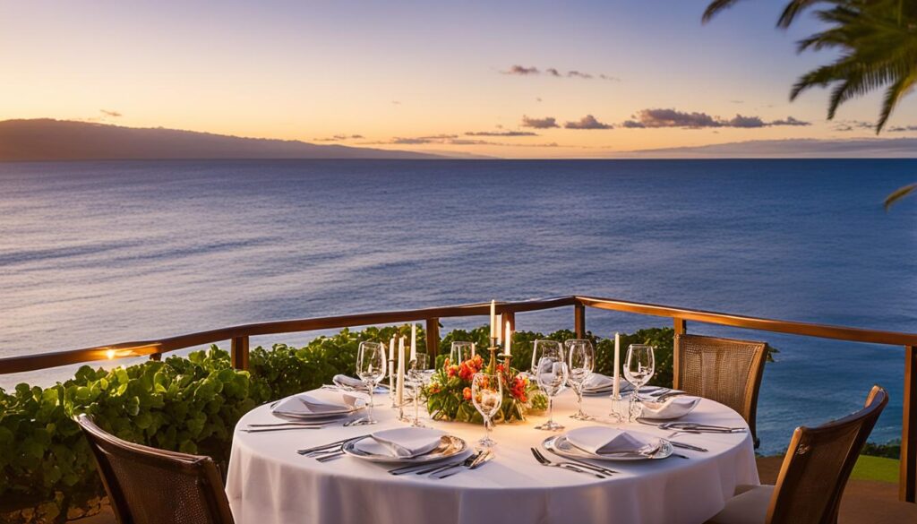Fine dining Maui oceanfront Fine dining Maui oceanfront