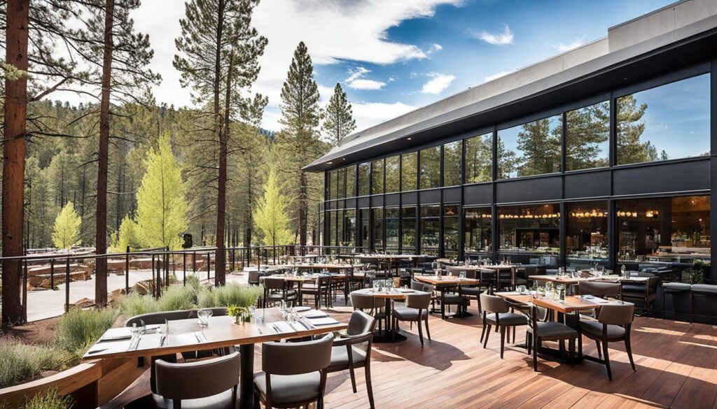 Fine dining in Flagstaff with mountain scenery Fine dining in Flagstaff with mountain scenery