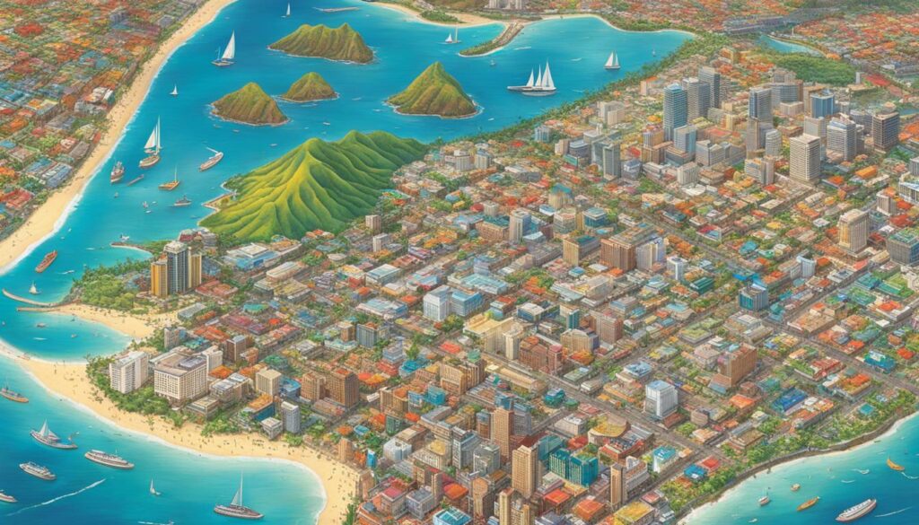 Honolulu shopping district map Honolulu shopping district map