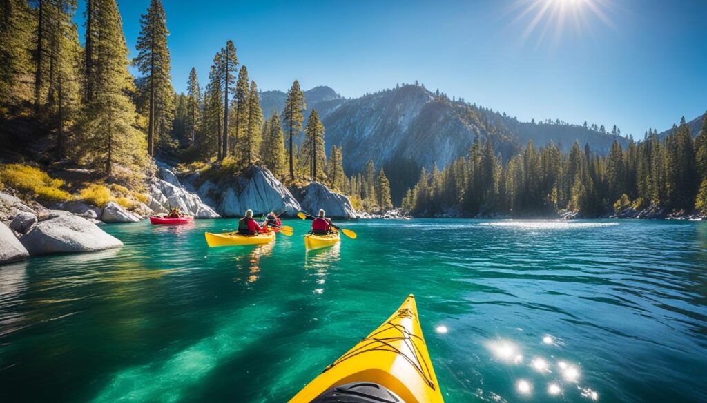 Kayaking on Emerald Bay Kayaking on Emerald Bay