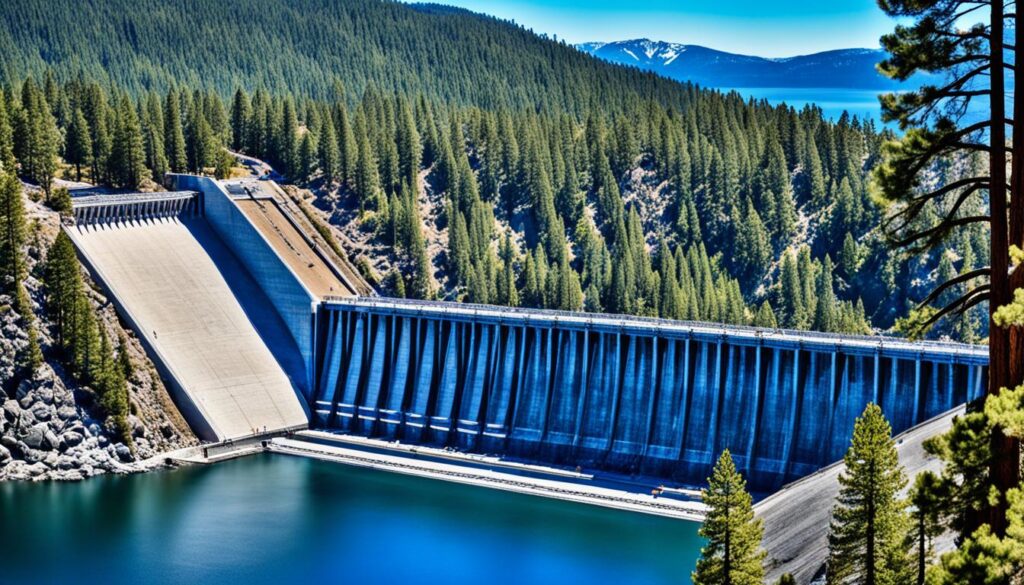 Lake Tahoe Dam sightseeing Lake Tahoe Dam sightseeing