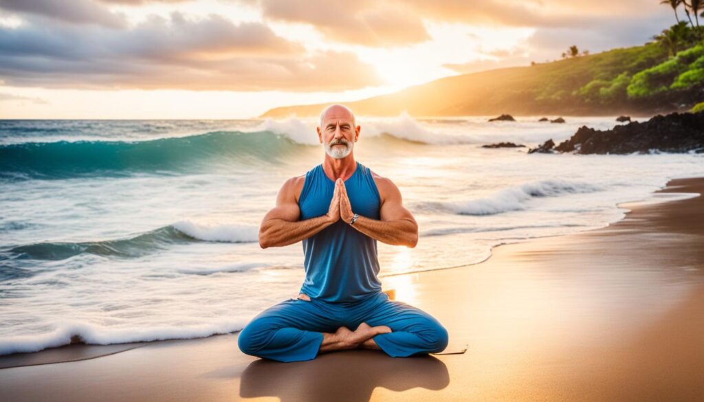 Maui sunrise yoga on the beach Maui sunrise yoga on the beach