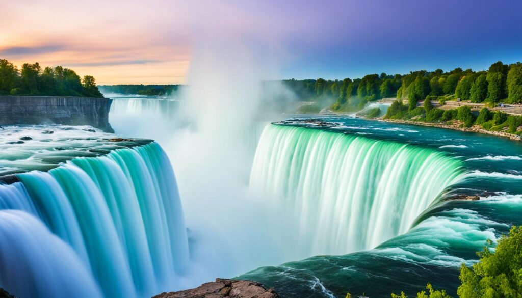 Niagara Falls Canadian side vs. American side Niagara Falls Canadian side vs. American side