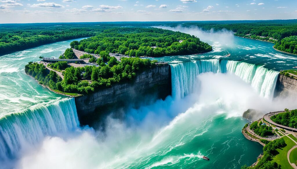 Niagara Falls bird's eye view Niagara Falls bird's eye view