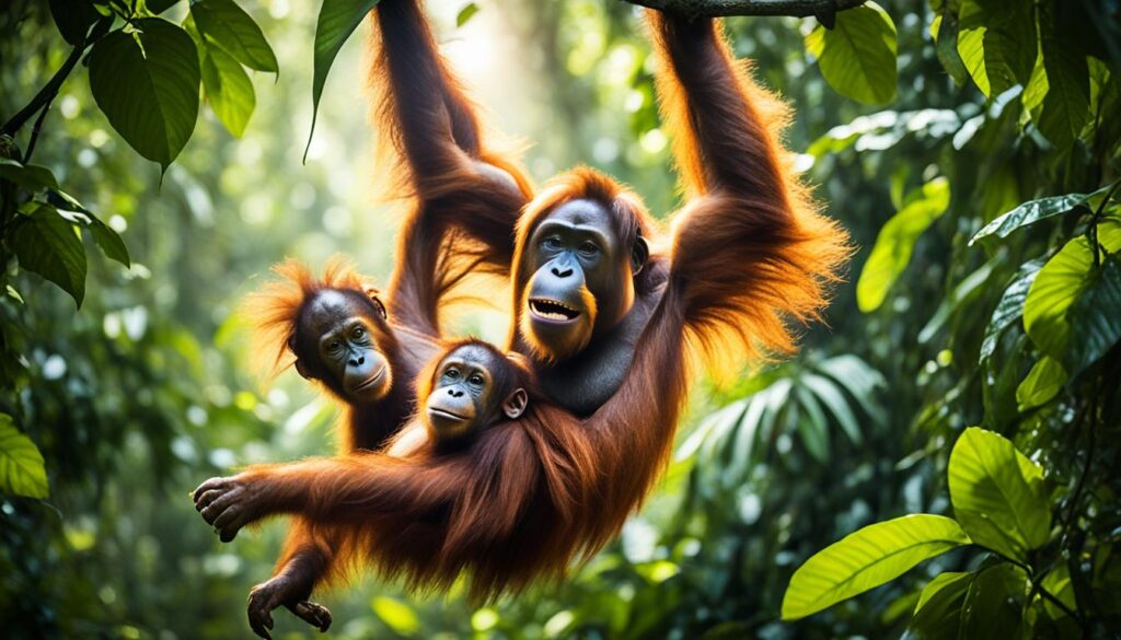 Orangutans in Borneo Orangutans in Borneo