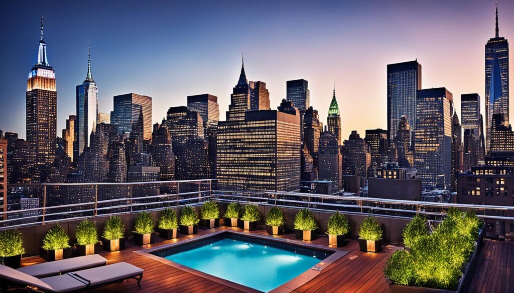 Panoramic views of NYC rooftops Panoramic views of NYC rooftops