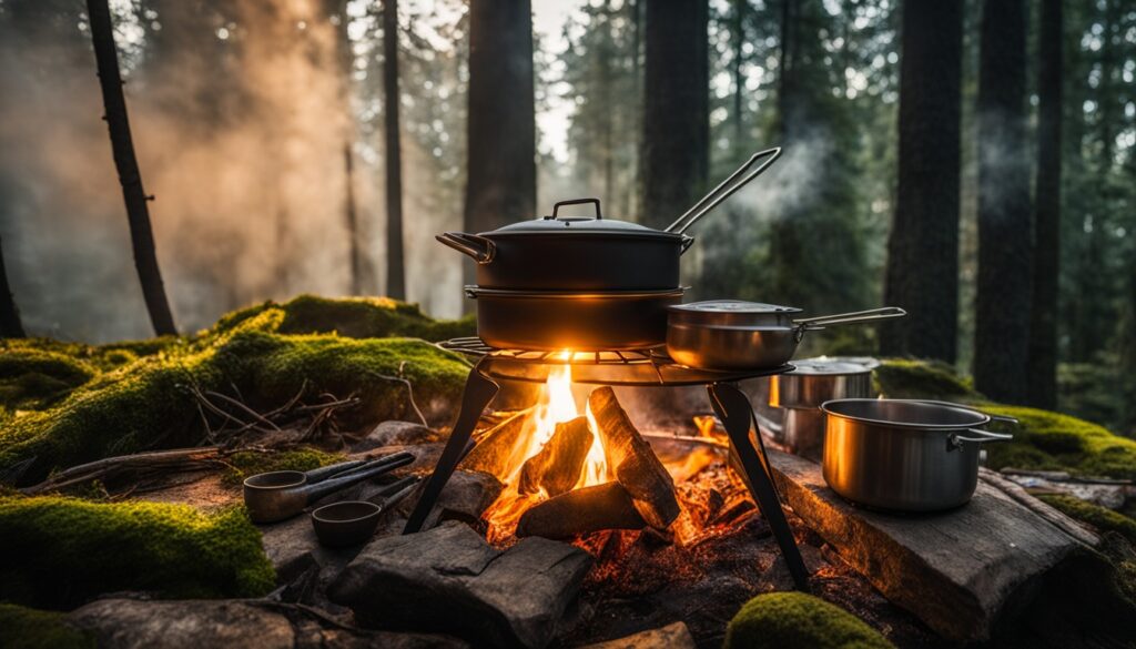 Portable cooking stove for camping Portable cooking stove for camping