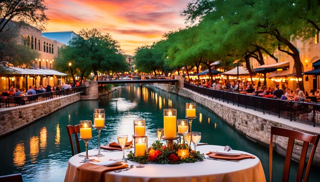 River Walk at sunset River Walk at sunset