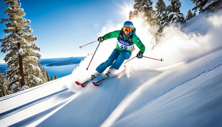 Spring skiing in Lake Tahoe
