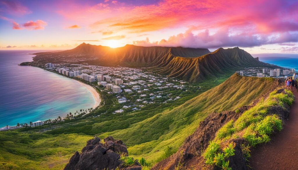 Sunrise Hike on Diamond Head Crater Trail Sunrise Hike on Diamond Head Crater Trail