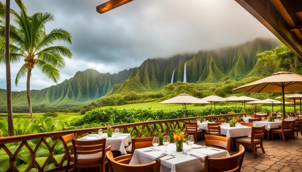 dining scene in Kauai dining scene in Kauai