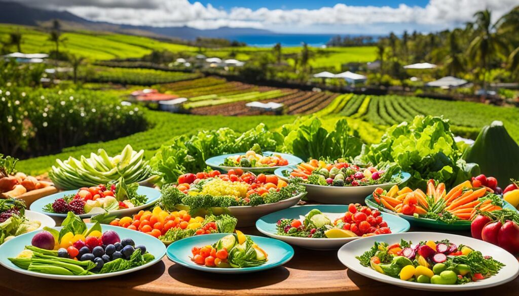 farm fresh dining Maui farm fresh dining Maui