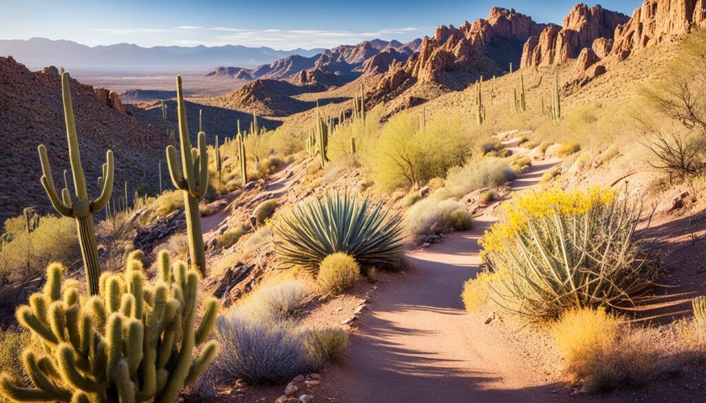 scenic hiking trail in Tonto National Forest scenic hiking trail in Tonto National Forest