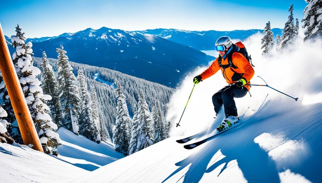 skiing in Lake Tahoe skiing in Lake Tahoe