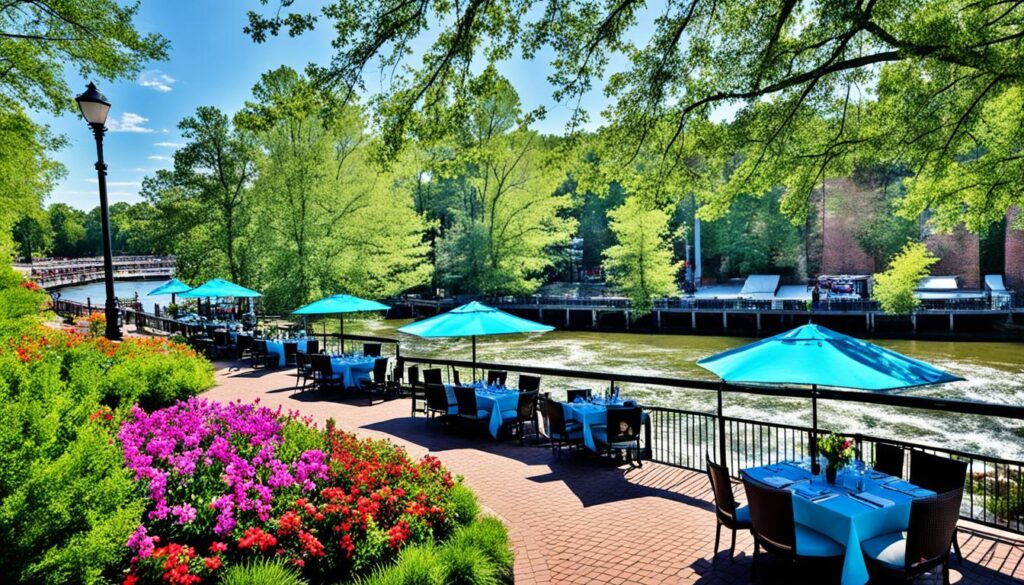 Augusta Riverwalk riverside dining Augusta Riverwalk riverside dining