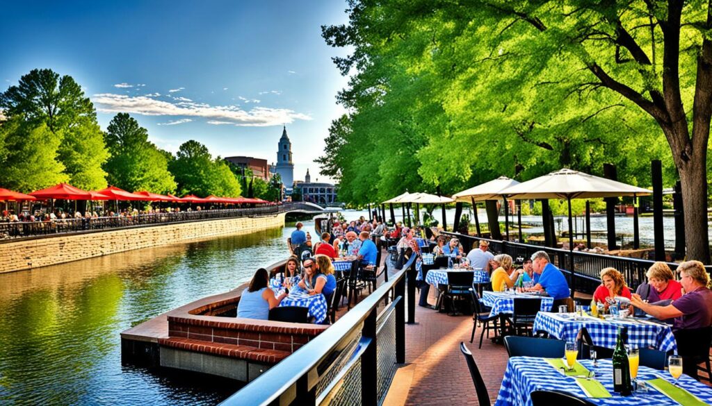 Augusta Riverwalk riverside dining Augusta Riverwalk riverside dining