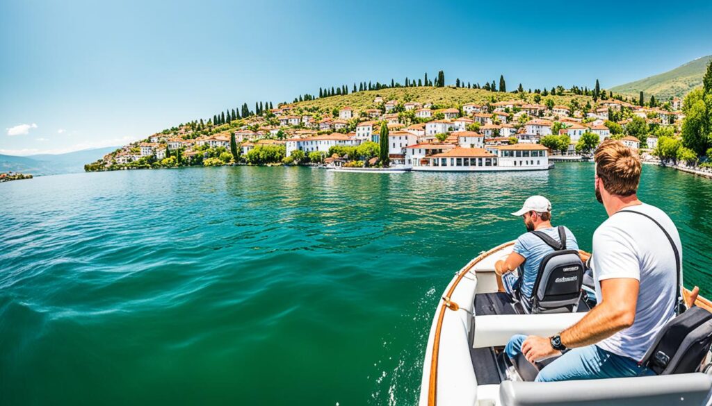 Boat trip on Lake Ohrid Boat trip on Lake Ohrid
