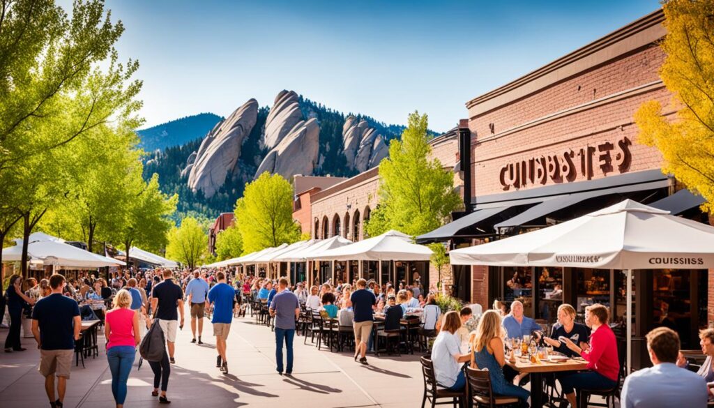 Boulder dining scene Boulder dining scene