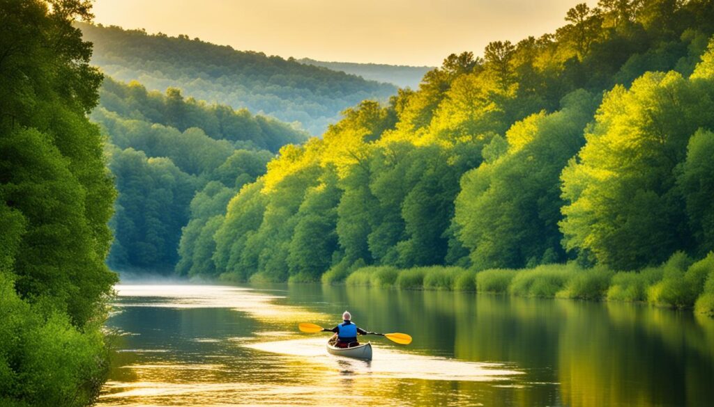 Canoeing down the James River near Richmond Canoeing down the James River near Richmond