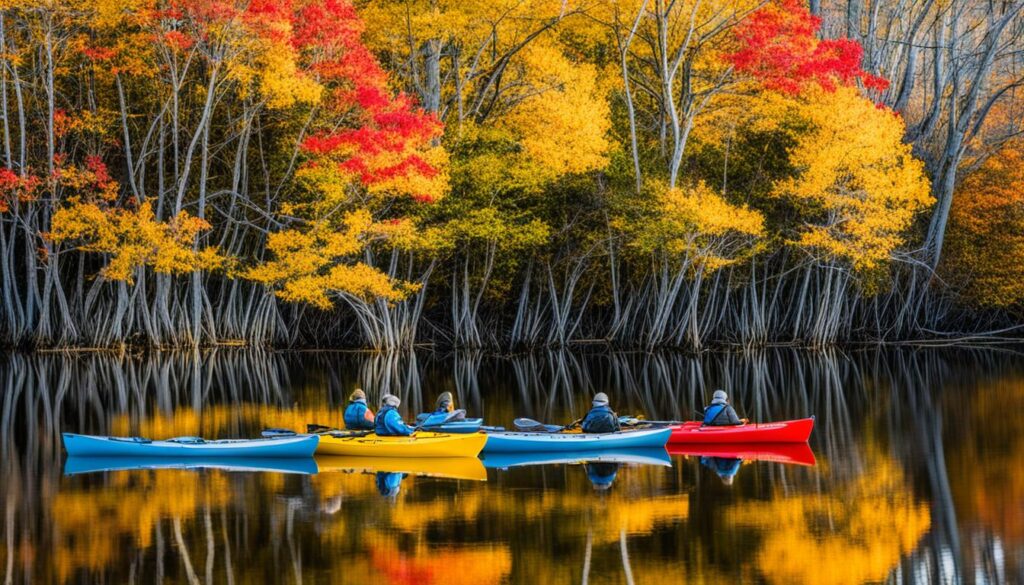 Cape Cod fall foliage paddling excursions Cape Cod fall foliage paddling excursions
