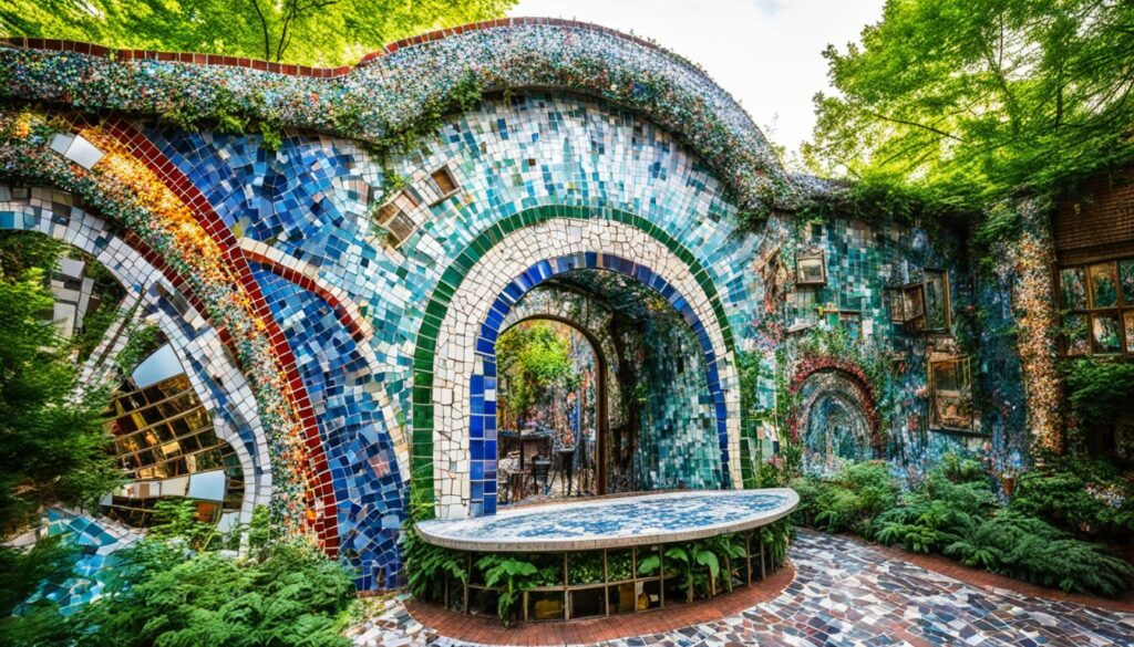 Capturing photos at Magic Gardens Capturing photos at Magic Gardens