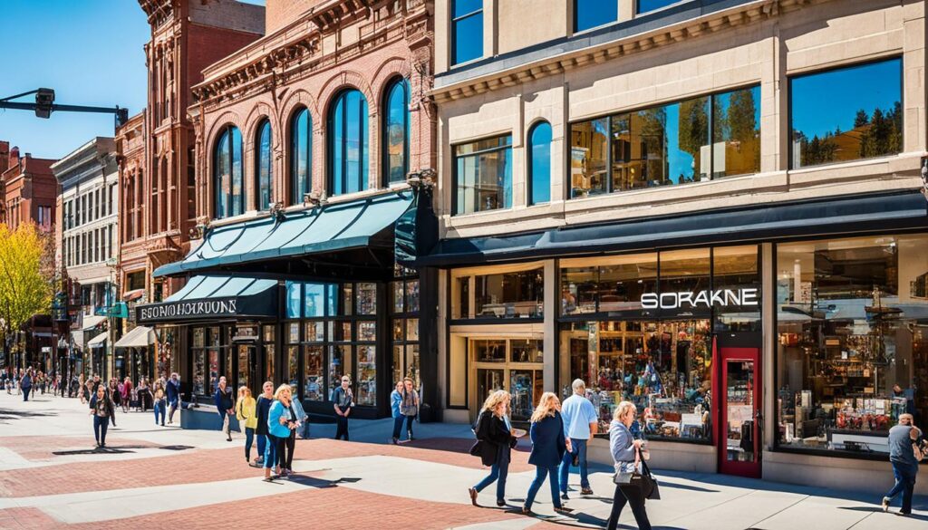 Downtown Spokane shopping district Downtown Spokane shopping district