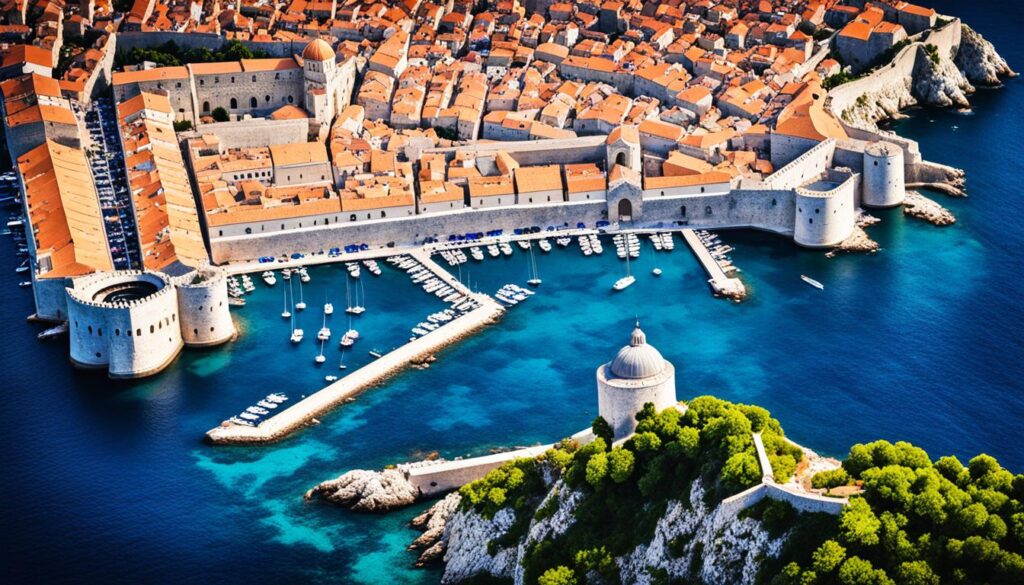 Dubrovnik city walls map Dubrovnik city walls map