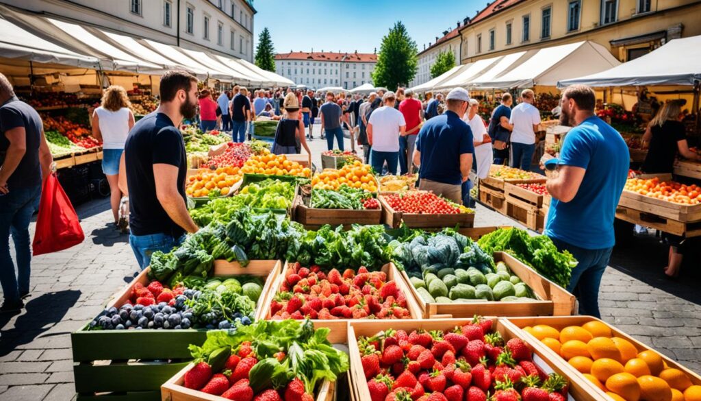 Fresh Produce Market in Zagreb Fresh Produce Market in Zagreb