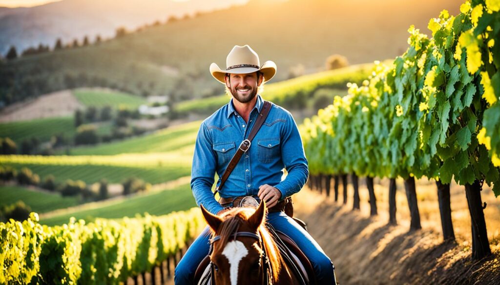 Guided vineyard horseback tour Guided vineyard horseback tour