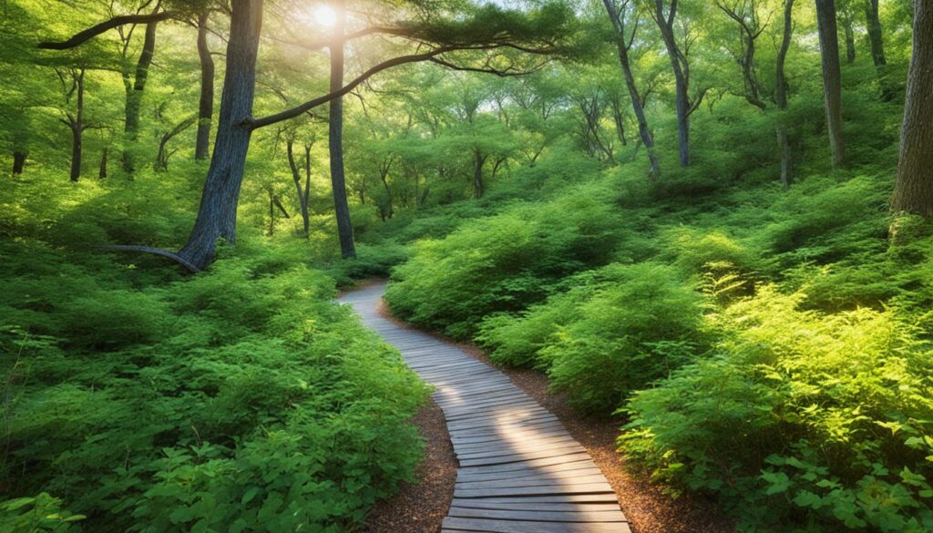 Hiking Trail in Martha's Vineyard Hiking Trail in Martha's Vineyard