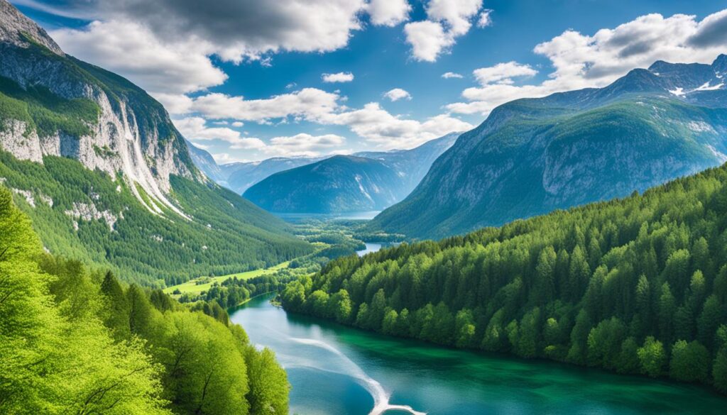 Lake Bohinj and Savica Waterfall Lake Bohinj and Savica Waterfall