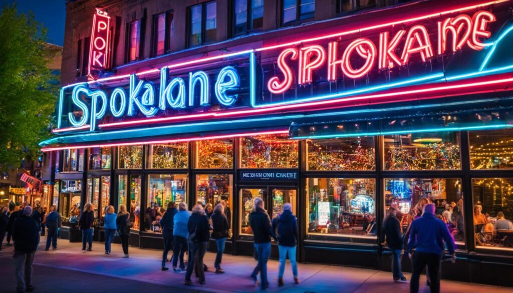 Nightlife scene in Spokane Nightlife scene in Spokane