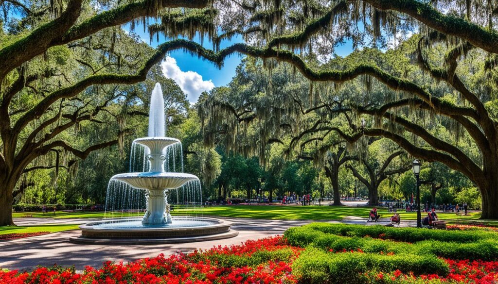 Parks and Gardens in Savannah Squares Parks and Gardens in Savannah Squares