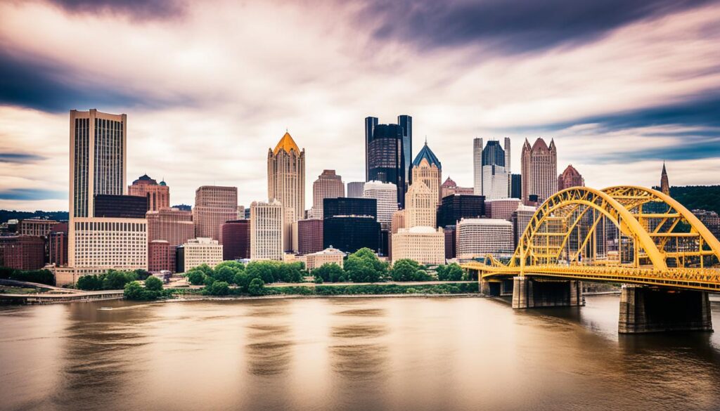 Pittsburgh skyline view from the North Shore Pittsburgh skyline view from the North Shore