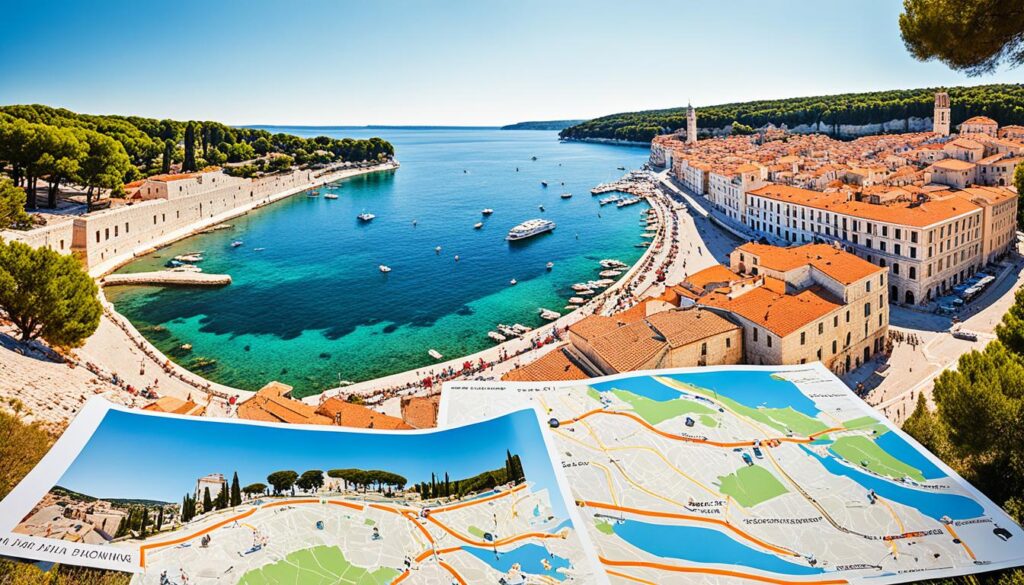 Pula vs Rovinj distance Pula vs Rovinj distance
