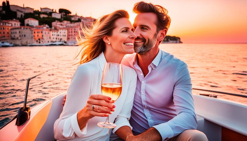 Romantic sunset boat cruise in Rovinj Romantic sunset boat cruise in Rovinj